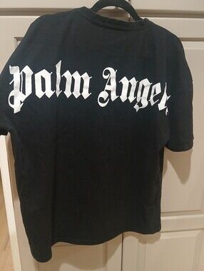 Palm Angels Black Men's Letter  Oversized Shirt XL